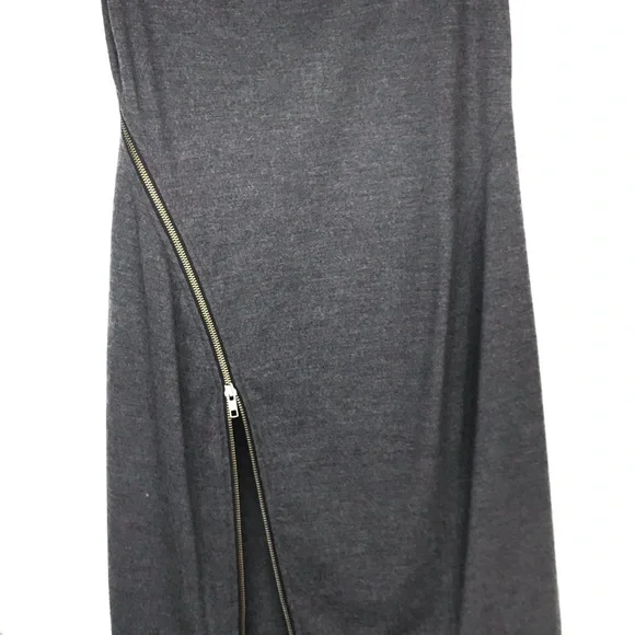 HELMUT LANG 100% Wool Zipper Dress Gray Size L - Picture 4 of 14
